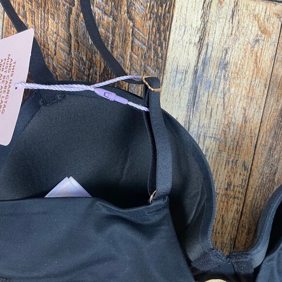 Savage X Fenty by Rihanna Women's 32C Caviar Black Soft N Savage Padded Demi Bra - Picture 8 of 16